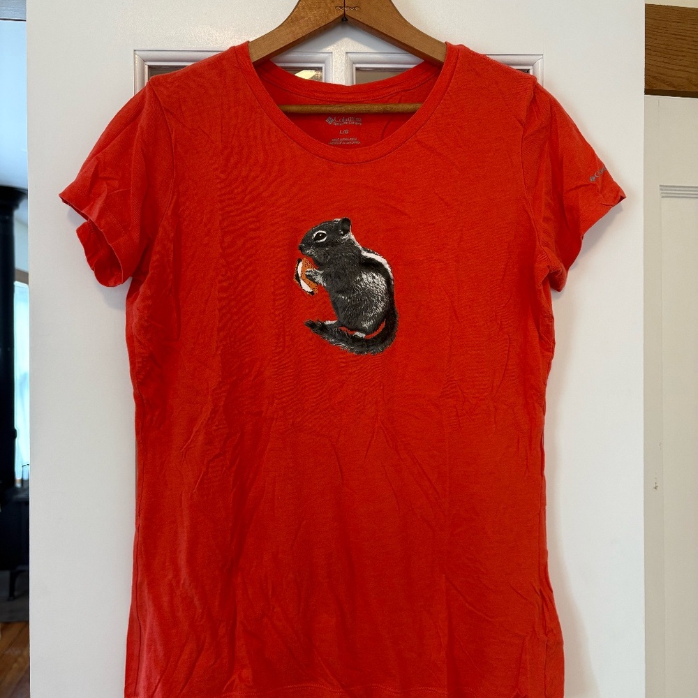 Columbia Squirrel Smores Tee, orange, size L